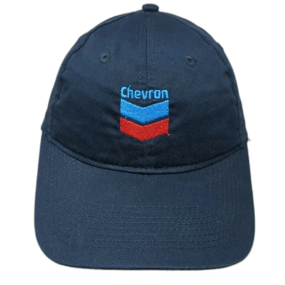 Port & Company Baseball Cap Blue One Size Chevron Ocean State Oil Strapback Hat